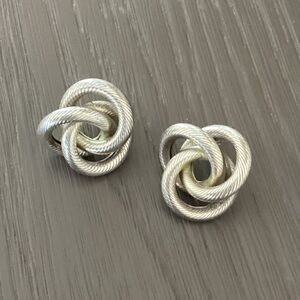 Elegant Sterling Silver Knot Earrings